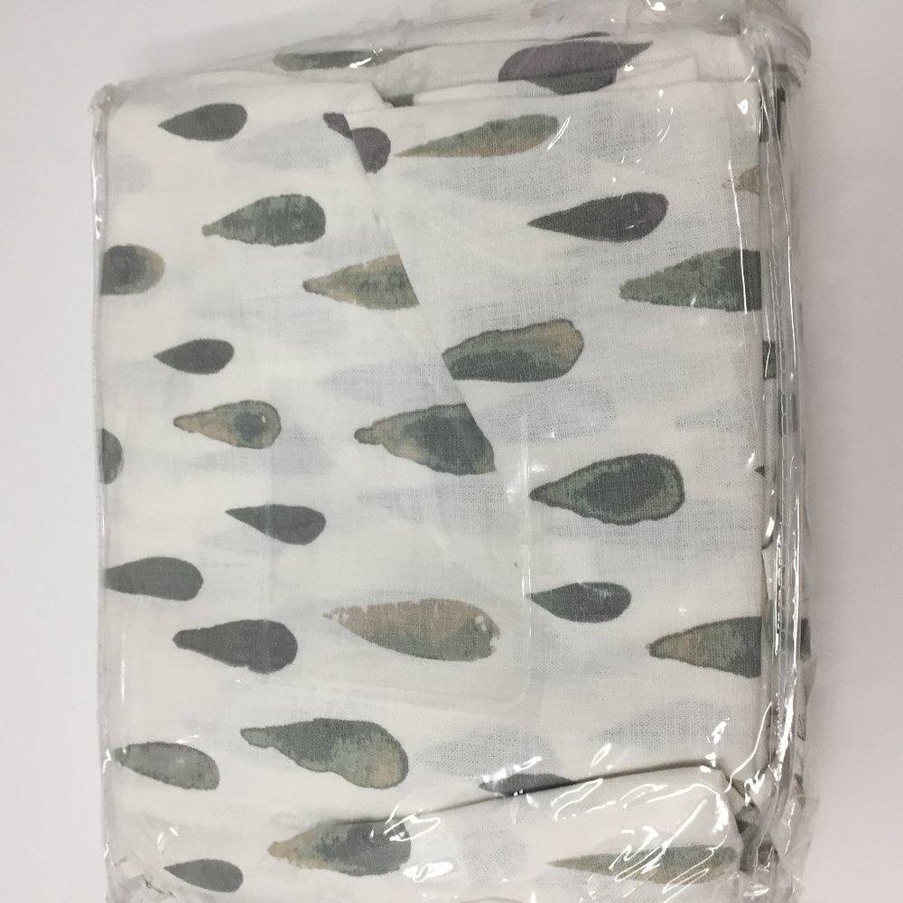 Shower Curtain NIP Gray/Blue Raindrops